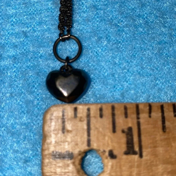 MILOR ITIALY  .925 chocolate vermeil sterling silver chain puffy heart anklet - Picture 6 of 7